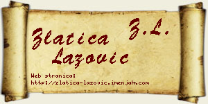 Zlatica Lazović vizit kartica